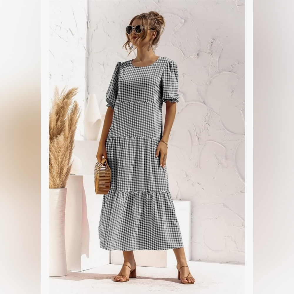 Gingham Summer Tier Dress